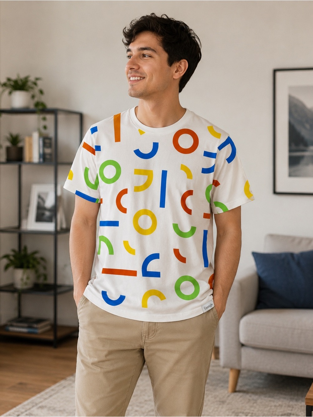 Google Shirt Mens M Graphic Logo Short Sleeve Cotton Google merchandise